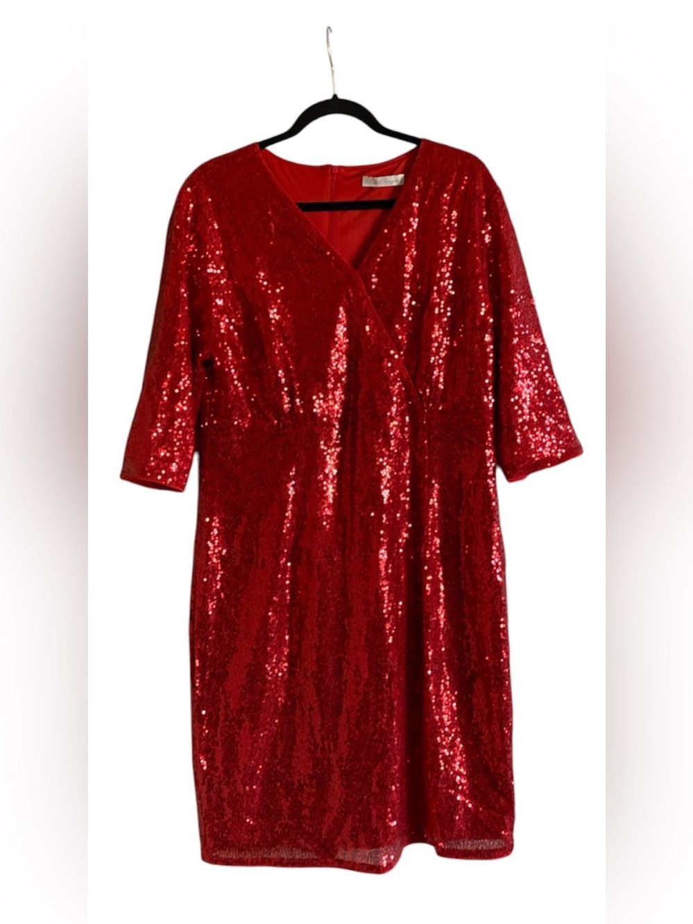 Women’s BELLE POQUE Red Sequined Sparkle Dress XXL